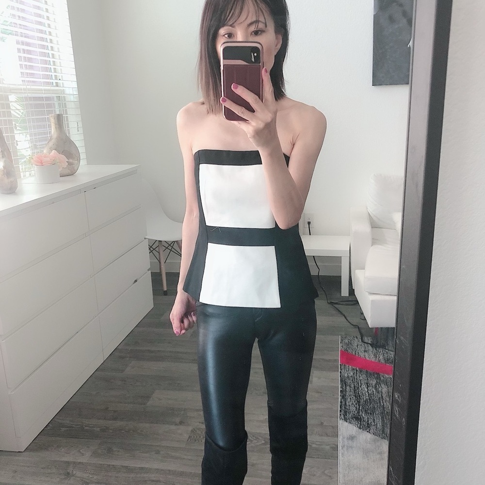 BHWM tube top black and white